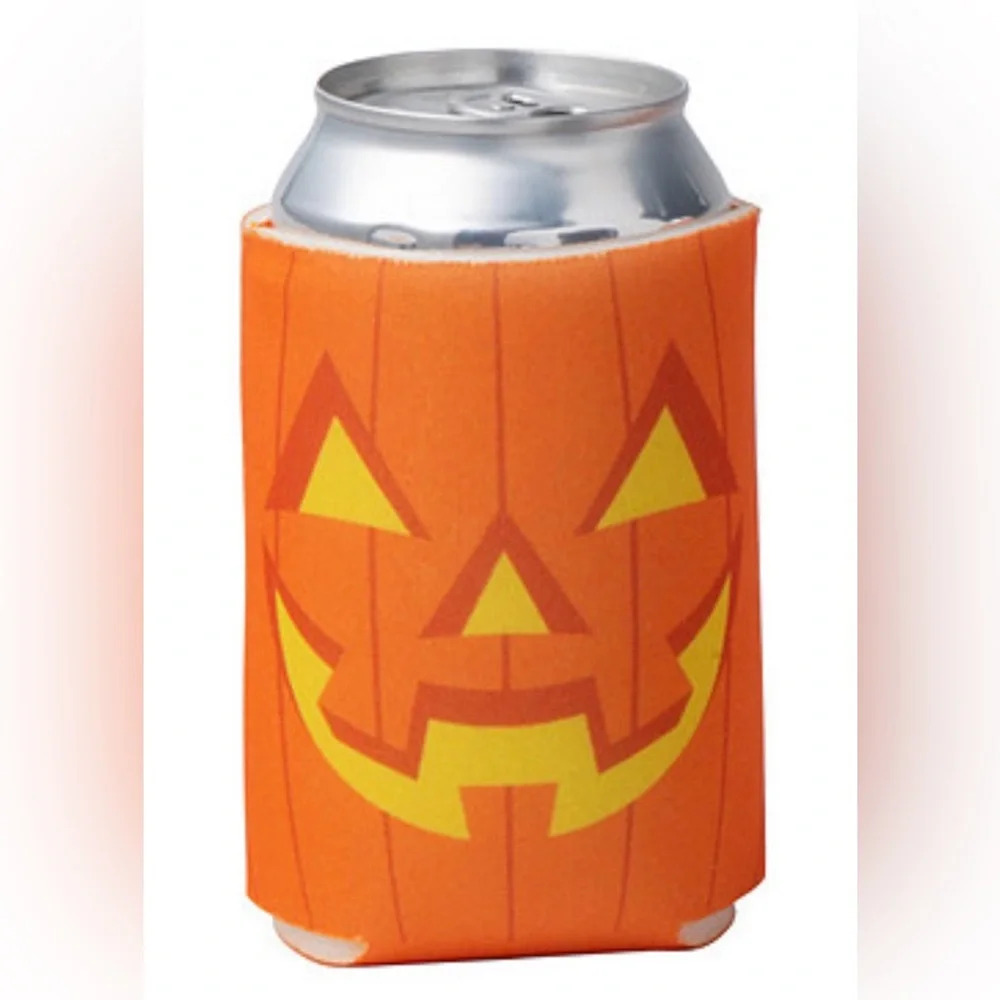 NEW! Spooky Halloween Skeleton & Grinning Jack-o'-lantern Can Sleeves (Set Of 4)